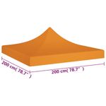 Casa si Gradina - Gradina si terasa - Umbrele si pavilioane - Pavilioane - Acoperis pentru cort de petrecere portocaliu 2 x 2 m, 270 g/m² - Infinity.ro