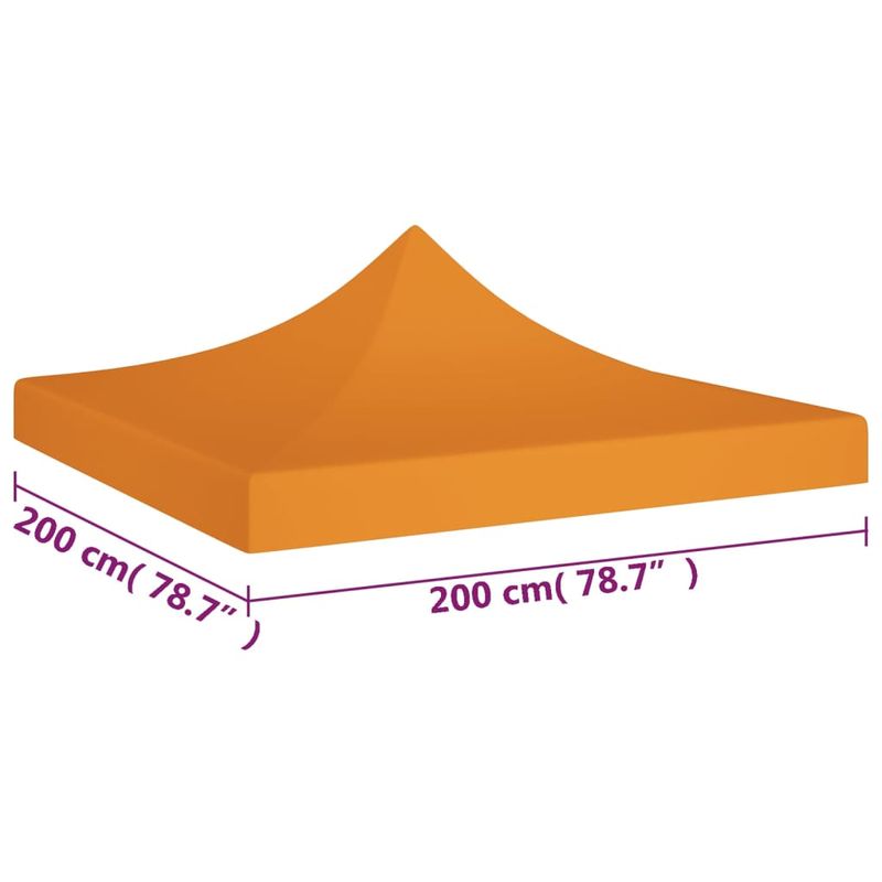 Casa si Gradina - Gradina si terasa - Umbrele si pavilioane - Pavilioane - Acoperis pentru cort de petrecere portocaliu 2 x 2 m, 270 g/m² - Infinity.ro