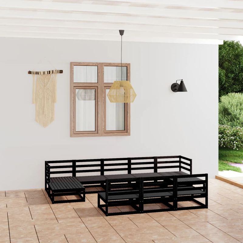 Casa si Gradina - Gradina si terasa - Mobilier exterior - Seturi mobila gradina - Set mobilier de gradina, 10 piese, lemn masiv de pin - Infinity.ro