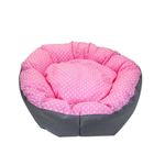 Petshop - Accesorii petshop - Culcusuri si custi - Culcusuri si saltele - Culcus pentru caine/pisica, model buline, roz, 67 cm - Infinity.ro