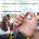 Laptop, Telefoane si Tablete - Wearables si gadgeturi - Gadgeturi - Dispozitive spionaj - Pix cu microfon ascuns, autonomie 10 ore, MP3 Player, 32GB, rosu - D3191 - Infinity.ro