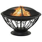 Casa si Gradina/Termice/Sobe, Seminee si accesorii/Seminee - Vatra de foc cu vatrai, 75 cm, otel, XXL - Infinity.ro