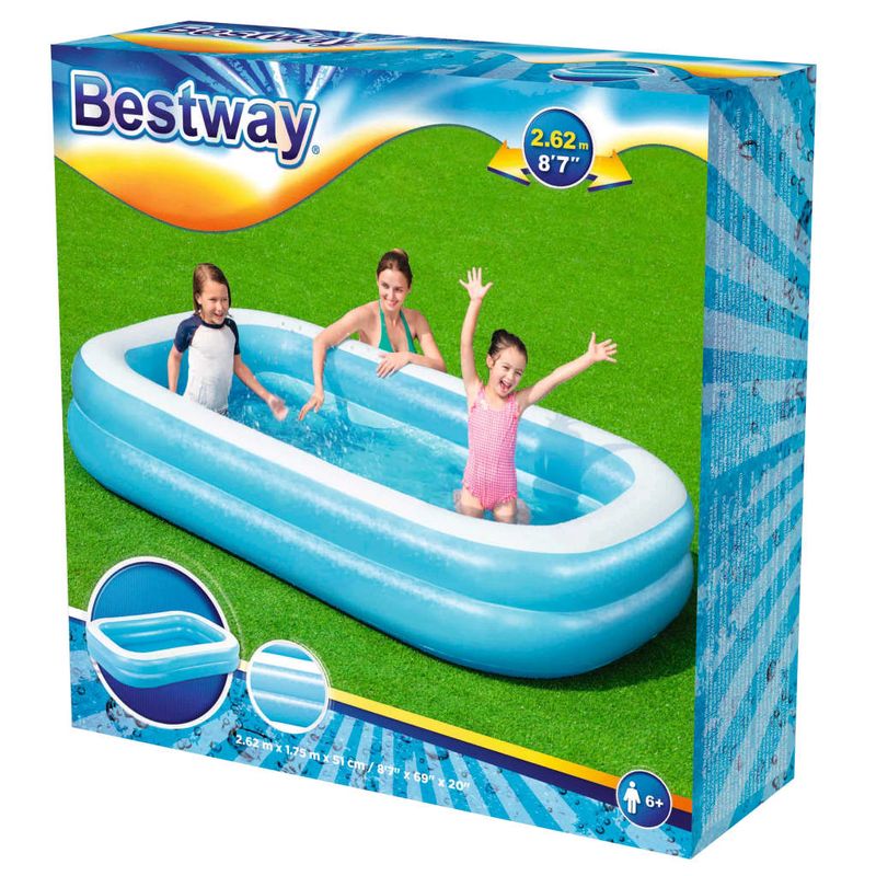 Casa si Gradina - Gradina si terasa - Piscine si accesorii - Piscine - Bestway Piscina gonflabila, albastru/alb, 262x175x51 cm dreptunghiular - Infinity.ro