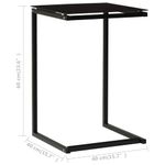 Casa si Gradina - Mobilier - Mese si birouri - Mese living - Masa laterala, negru, 40x40x60 cm, sticla securizata - Infinity.ro