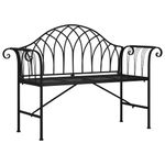 Casa si Gradina - Gradina si terasa - Mobilier exterior - Bancute de gradina - Banca de gradina cu 2 locuri, negru, 128 cm, otel - Infinity.ro