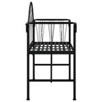 Casa si Gradina - Gradina si terasa - Mobilier exterior - Bancute de gradina - Banca de gradina cu 2 locuri, negru, 128 cm, otel - Infinity.ro