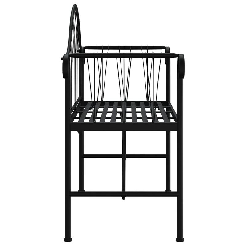 Casa si Gradina - Gradina si terasa - Mobilier exterior - Bancute de gradina - Banca de gradina cu 2 locuri, negru, 128 cm, otel - Infinity.ro