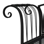 Casa si Gradina - Gradina si terasa - Mobilier exterior - Bancute de gradina - Banca de gradina cu 2 locuri, negru, 128 cm, otel - Infinity.ro