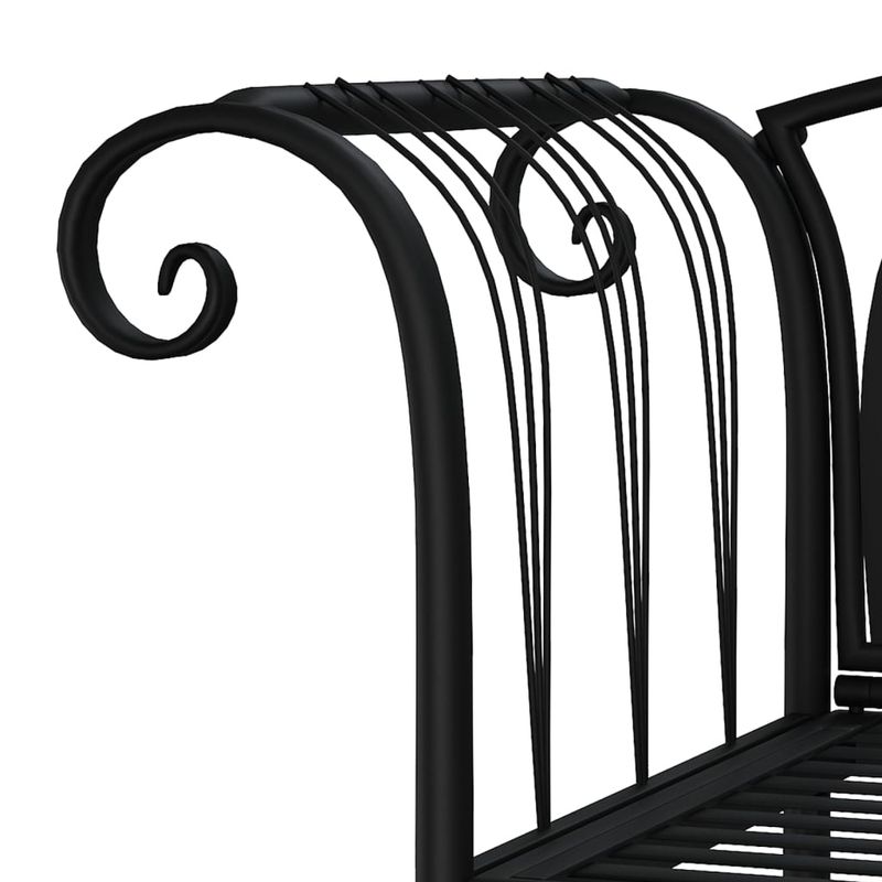 Casa si Gradina - Gradina si terasa - Mobilier exterior - Bancute de gradina - Banca de gradina cu 2 locuri, negru, 128 cm, otel - Infinity.ro