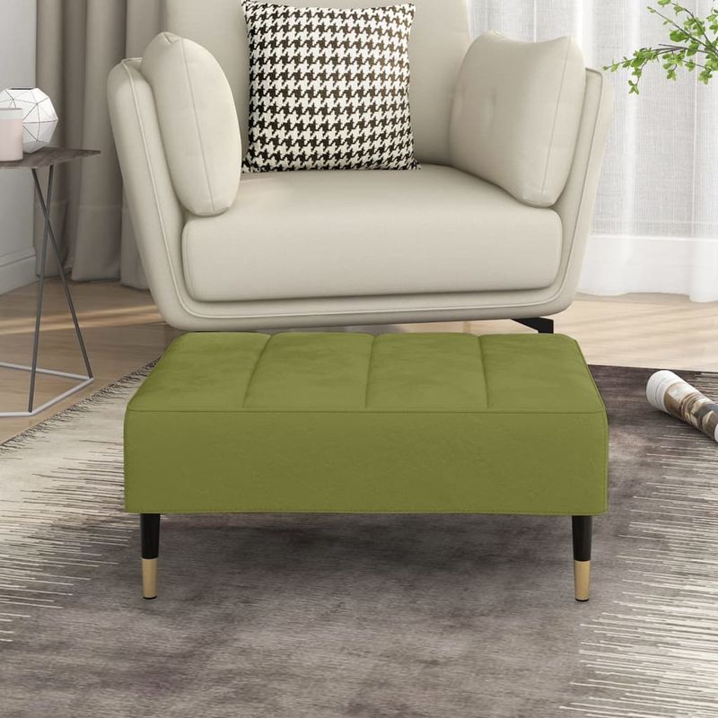 Casa si Gradina - Mobilier - Scaune si fotolii - Tabureti - Taburet, verde deschis, 78x56x32 cm, catifea - Infinity.ro