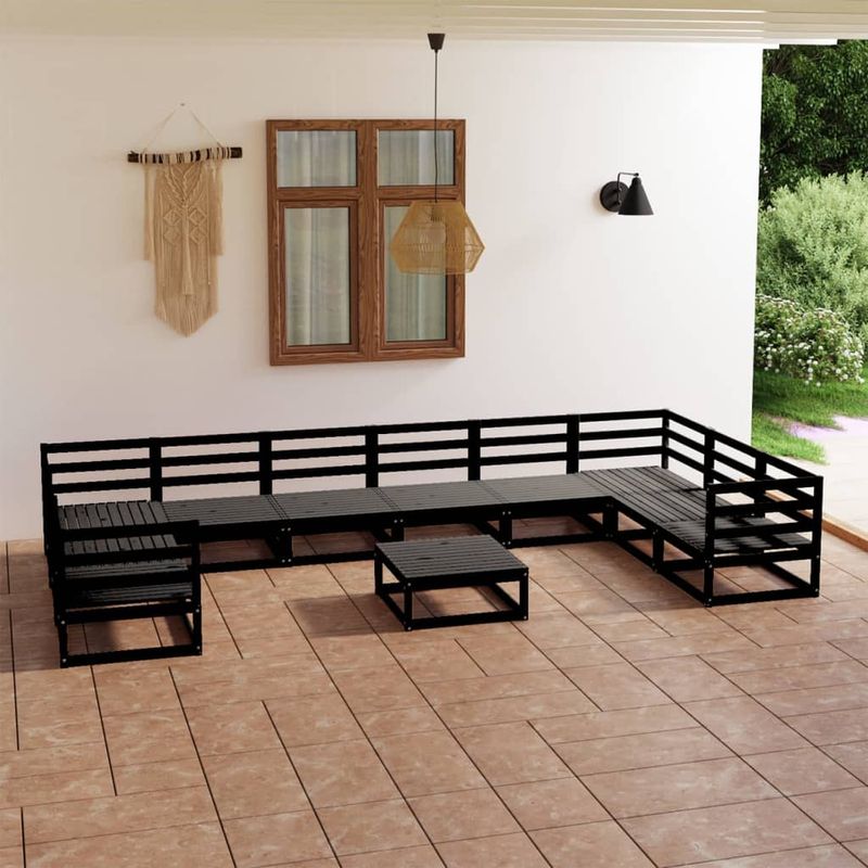 Casa si Gradina - Gradina si terasa - Mobilier exterior - Seturi mobila gradina - Set mobilier de gradina, 11 piese, lemn masiv de pin - Infinity.ro