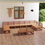 Casa si Gradina - Gradina si terasa - Mobilier exterior - Seturi mobila gradina - Set mobilier de gradina, 12 piese, lemn masiv de pin - Infinity.ro