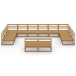 Casa si Gradina - Gradina si terasa - Mobilier exterior - Seturi mobila gradina - Set mobilier de gradina, 12 piese, lemn masiv de pin - Infinity.ro