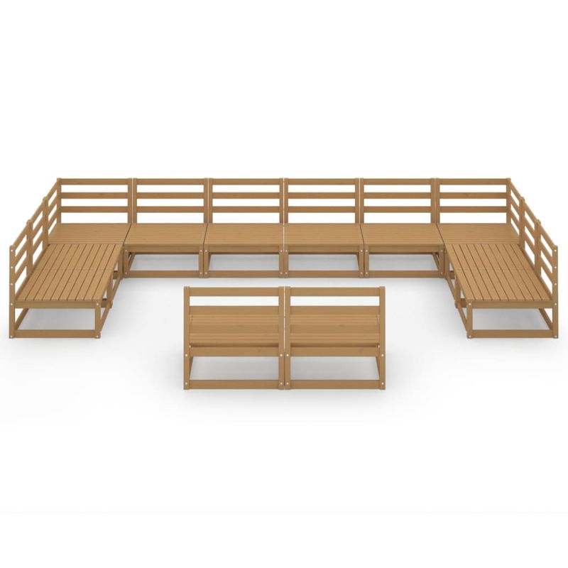 Casa si Gradina - Gradina si terasa - Mobilier exterior - Seturi mobila gradina - Set mobilier de gradina, 12 piese, lemn masiv de pin - Infinity.ro