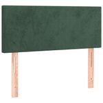 Casa si Gradina - Mobilier - Paturi si accesorii - Accesorii paturi - Tablie de pat, verde inchis, 90x5x78/88 cm, catifea - Infinity.ro