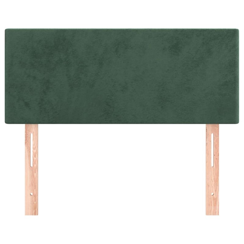 Casa si Gradina - Mobilier - Paturi si accesorii - Accesorii paturi - Tablie de pat, verde inchis, 90x5x78/88 cm, catifea - Infinity.ro
