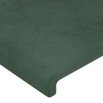 Casa si Gradina - Mobilier - Paturi si accesorii - Accesorii paturi - Tablie de pat, verde inchis, 90x5x78/88 cm, catifea - Infinity.ro