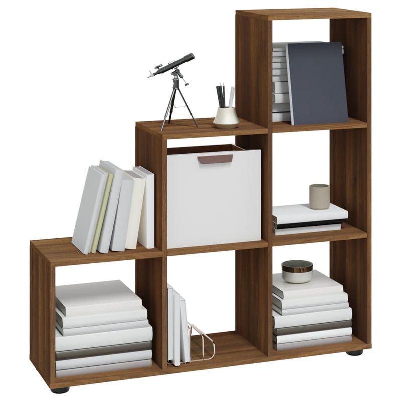 Casa si Gradina - Mobilier - Biblioteci si rafturi - Biblioteci - Biblioteca in trepte, stejar maro, 107 cm, lemn compozit - Infinity.ro
