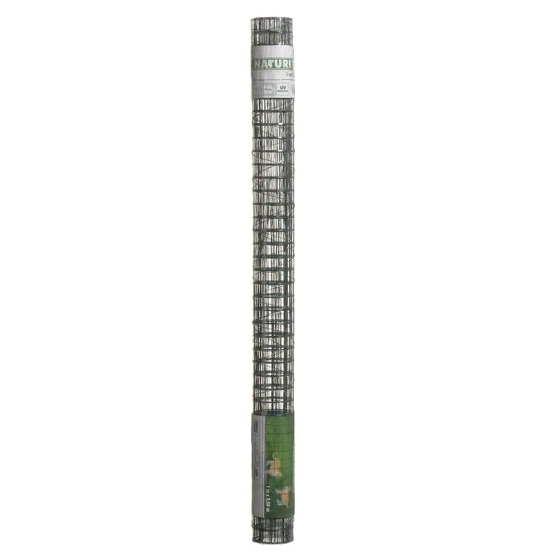 Casa si Gradina - Gradina si terasa - Garduri, panouri si accesorii - Nature Plasa din sarma verde 1x2,5 m otel cu plastic 25 mm patrat - Infinity.ro