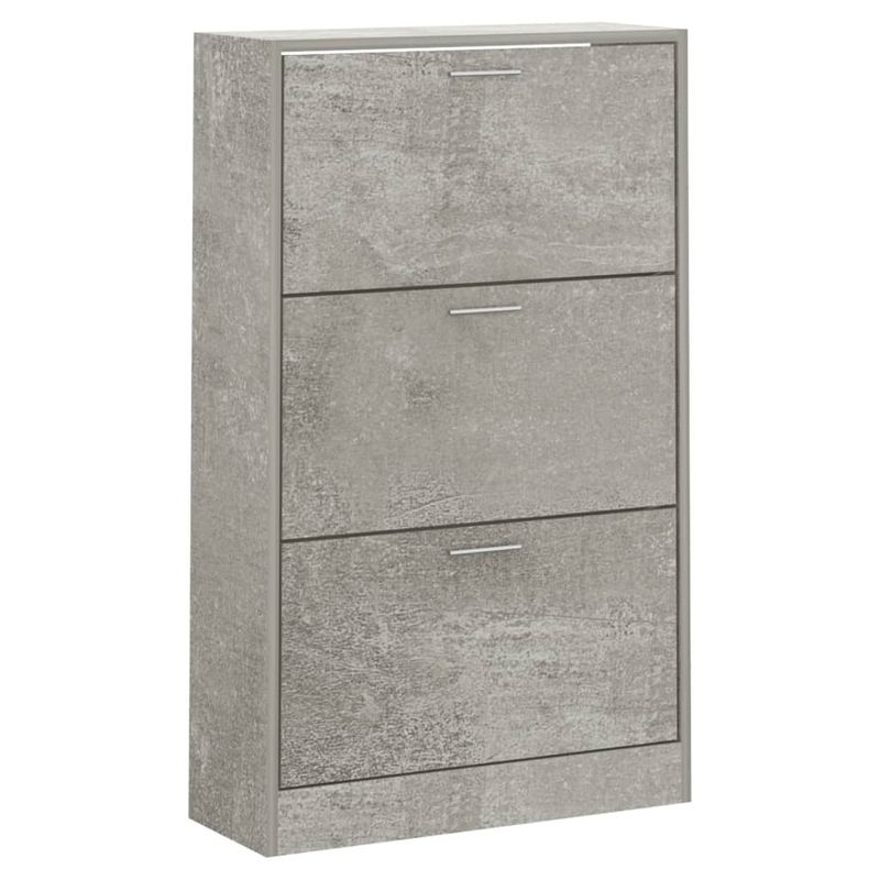 Casa si Gradina - Mobilier - Organizare si depozitare - Organizator incaltaminte - Pantofar, gri beton, 63x24x103 cm, lemn compozit - Infinity.ro