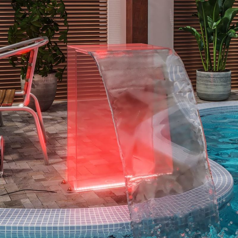 Casa si Gradina - Gradina si terasa - Decoratiuni exterior - Ornamente gradina - Fantana de piscina cu LED-uri RGB, acril, 51 cm - Infinity.ro