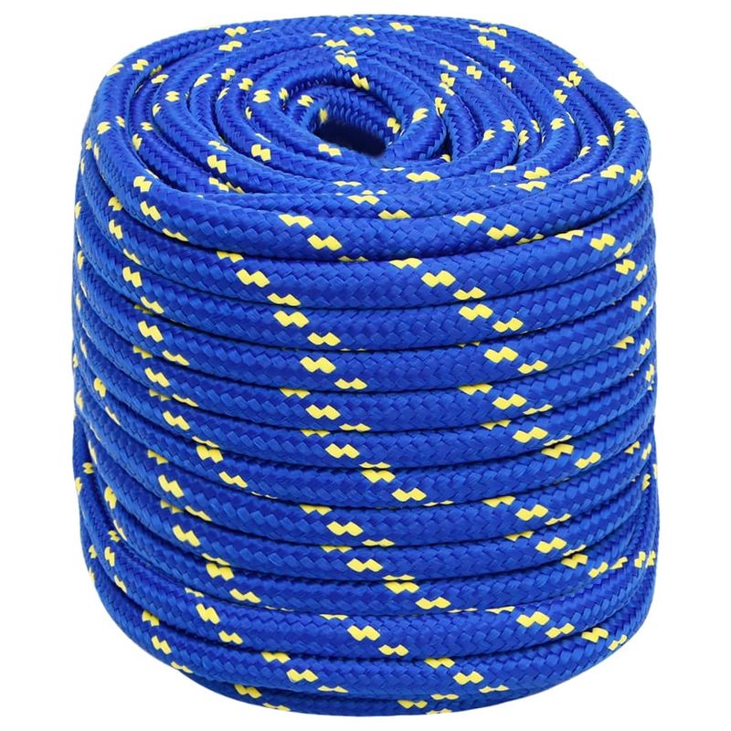 Casa si Gradina - Constructii - Feronerie si accesorii - Sfoara si lanturi - Franghie de barca, albastru, 18 mm, 100 m, polipropilena - Infinity.ro