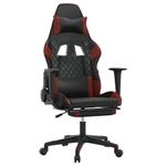 PC, gaming si accesorii - Gaming - Accesorii gaming - Scaune gaming - Scaun de gaming masaj/suport picioare negru/rosu vin piele eco - Infinity.ro