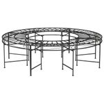 Casa si Gradina - Gradina si terasa - Mobilier exterior - Bancute de gradina - Banca circulara de copac, negru, Ø160 cm, otel - Infinity.ro