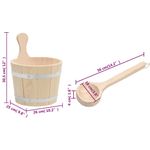 Casa si Gradina - Sanitare - Cazi si cabine de dus - Accesorii saune - Set de galeata si polonic pentru sauna, lemn masiv de pin - Infinity.ro