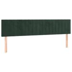 Casa si Gradina - Mobilier - Paturi si accesorii - Accesorii paturi - Tablii de pat, 2 buc, verde inchis, 80x5x78/88 cm, catifea - Infinity.ro