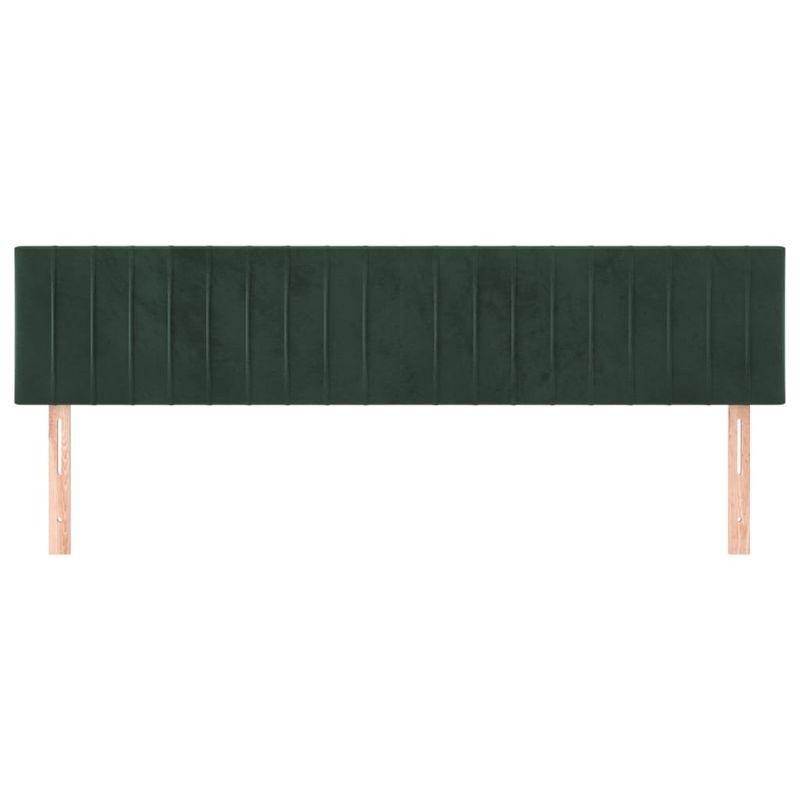 Casa si Gradina - Mobilier - Paturi si accesorii - Accesorii paturi - Tablii de pat, 2 buc, verde inchis, 80x5x78/88 cm, catifea - Infinity.ro