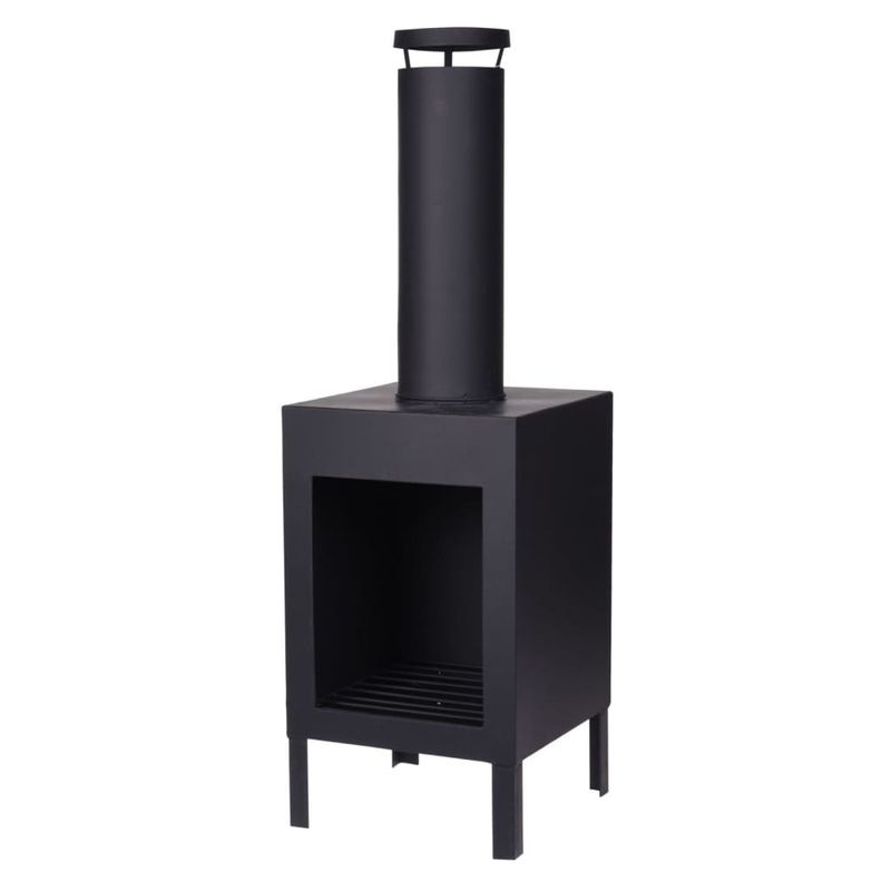 Casa si Gradina - Termice - Sobe, Seminee si accesorii - Seminee - ProGarden Semineu cu horn, negru, 100 cm - Infinity.ro