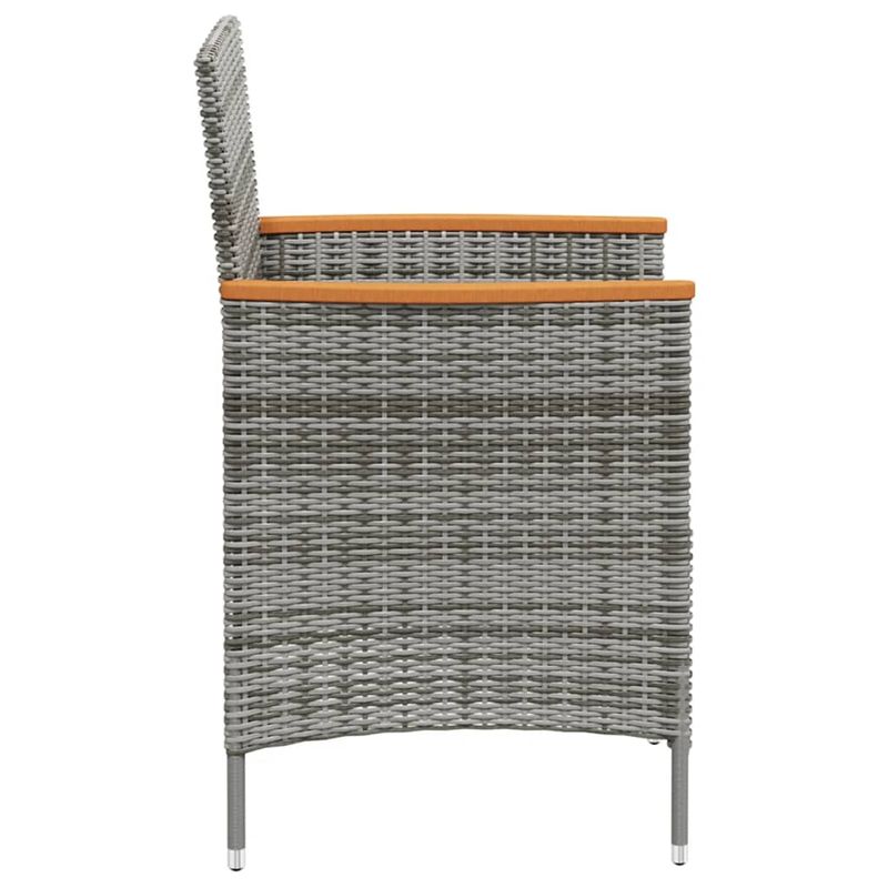 Casa si Gradina - Gradina si terasa - Mobilier exterior - Scaune si sezlonguri gradina - Scaune de bucatarie pentru gradina, 2 buc., gri, poliratan - Infinity.ro