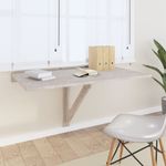 Casa si Gradina - Mobilier - Mese si birouri - Mese living - Masa de perete plianta, gri beton, 100x60x56 cm, lemn compozit - Infinity.ro