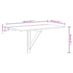 Casa si Gradina - Mobilier - Mese si birouri - Mese living - Masa de perete plianta, gri beton, 100x60x56 cm, lemn compozit - Infinity.ro