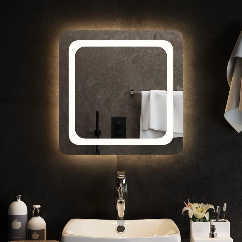 Casa si Gradina - Decoratiuni - Oglinzi - Oglinda de baie cu LED, 50x50 cm - Infinity.ro