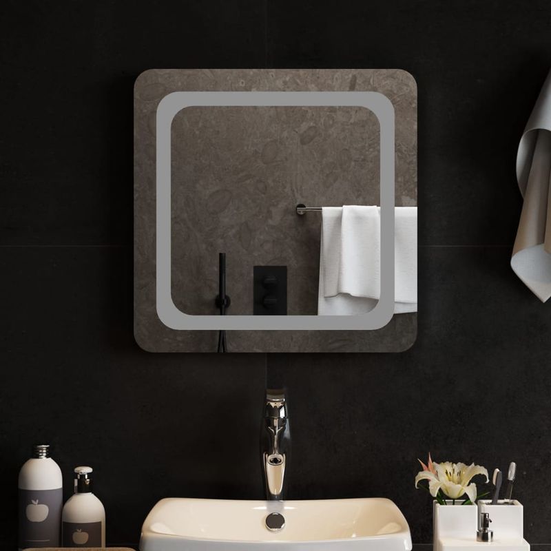 Casa si Gradina - Decoratiuni - Oglinzi - Oglinda de baie cu LED, 50x50 cm - Infinity.ro