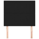 Casa si Gradina - Mobilier - Paturi si accesorii - Accesorii paturi - Tablii de pat, 2 buc, negru, 90x5x78/88 cm, textil - Infinity.ro