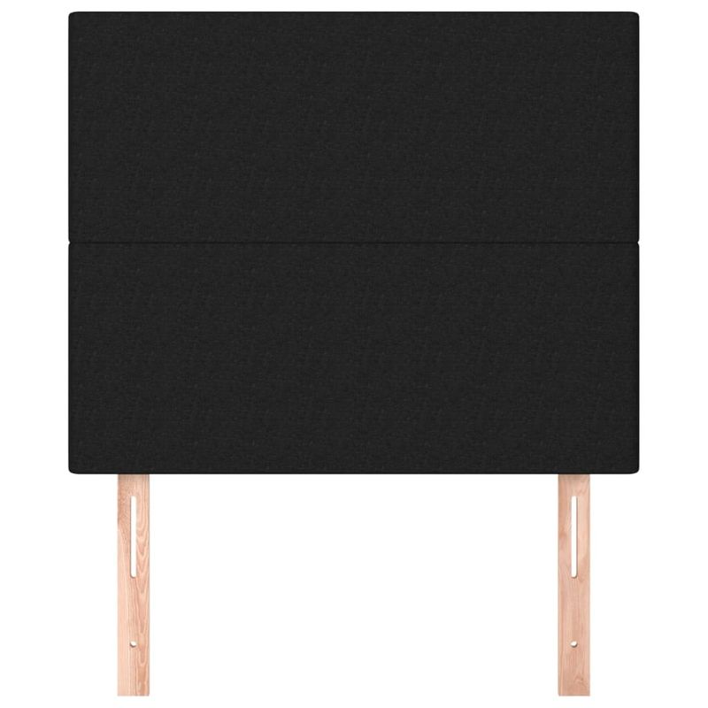 Casa si Gradina - Mobilier - Paturi si accesorii - Accesorii paturi - Tablii de pat, 2 buc, negru, 90x5x78/88 cm, textil - Infinity.ro
