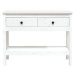 Casa si Gradina - Mobilier - Comode si corpuri - Console - Masa consola, alb, 100x35x75 cm, lemn masiv de pin - Infinity.ro