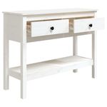 Casa si Gradina - Mobilier - Comode si corpuri - Console - Masa consola, alb, 100x35x75 cm, lemn masiv de pin - Infinity.ro