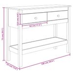 Casa si Gradina - Mobilier - Comode si corpuri - Console - Masa consola, alb, 100x35x75 cm, lemn masiv de pin - Infinity.ro