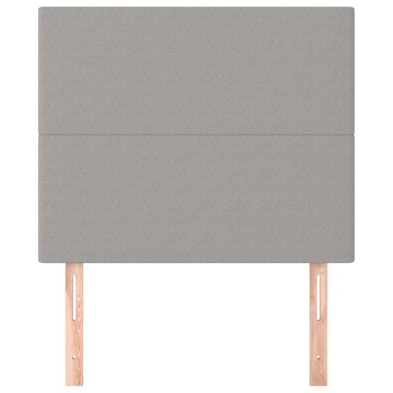 Casa si Gradina - Mobilier - Paturi si accesorii - Accesorii paturi - Tablii de pat, 2 buc, gri deschis, 90x5x78/88 cm, textil - Infinity.ro