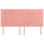 Casa si Gradina - Mobilier - Paturi si accesorii - Accesorii paturi - Tablii de pat, 4 buc, roz, 100x5x78/88 cm, catifea - Infinity.ro