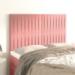 Casa si Gradina - Mobilier - Paturi si accesorii - Accesorii paturi - Tablii de pat, 4 buc, roz, 72x5x78/88 cm, catifea - Infinity.ro