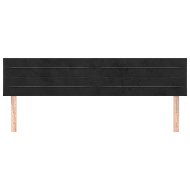 Casa si Gradina - Mobilier - Paturi si accesorii - Accesorii paturi - Tablii de pat, 2 buc, negru, 80x5x78/88 cm, catifea - Infinity.ro