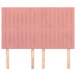 Casa si Gradina - Mobilier - Paturi si accesorii - Accesorii paturi - Tablii de pat, 4 buc, roz, 72x5x78/88 cm, catifea - Infinity.ro