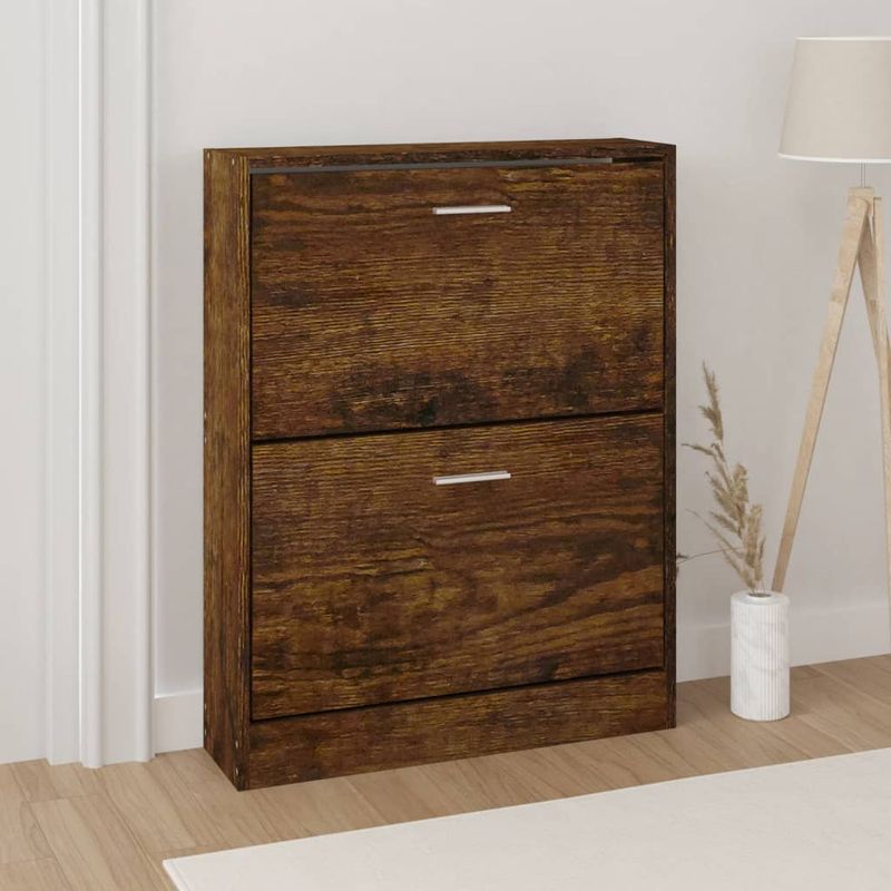 Casa si Gradina - Mobilier - Organizare si depozitare - Organizator incaltaminte - Pantofar, stejar fumuriu, 59x17x81 cm, lemn compozit - Infinity.ro