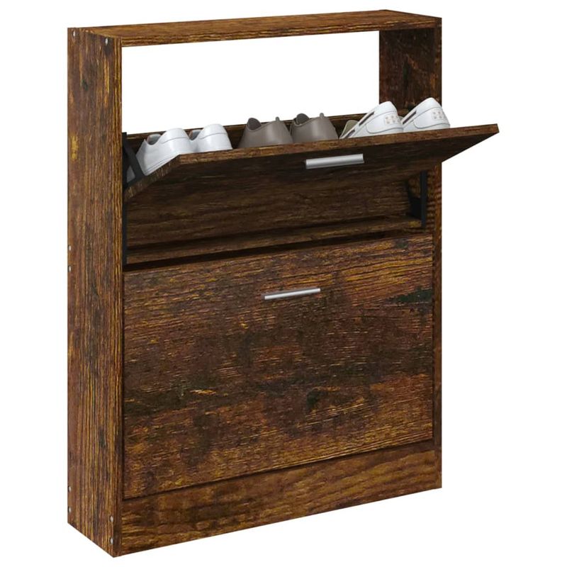Casa si Gradina - Mobilier - Organizare si depozitare - Organizator incaltaminte - Pantofar, stejar fumuriu, 59x17x81 cm, lemn compozit - Infinity.ro