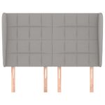 Casa si Gradina - Mobilier - Paturi si accesorii - Accesorii paturi - Tablie de pat cu aripioare gri deschis 147x23x118/128 cm textil - Infinity.ro